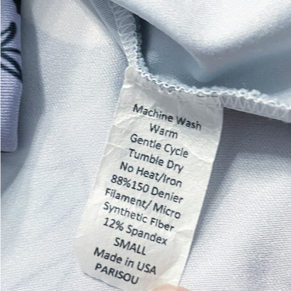 Parisou Top Small Made in USA Retro Mod Paisley Multicolor Long Sleeve V Neck - Picture 8 of 8